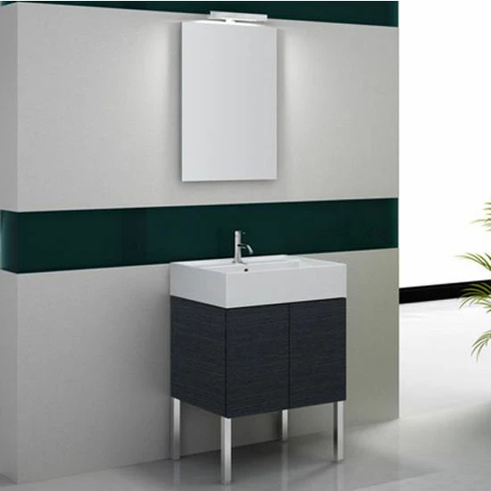 Iotti By Nameeks Smile SM05 Wall Mounted Single Sink Bathroom Vanity Set (Includes: Main Cabinet, Sink Top, Mirror And Vanity Light) ADA Compliant And Made In Italy 2 Iotti By Nameeks Smile SM05 Wall Mounted Single Sink Bathroom Vanity Set (Includes: Main Cabinet, Sink Top, Mirror And Vanity Light) ADA Compliant And Made In Italy - Image 2