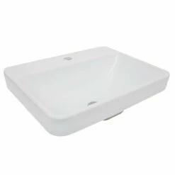 Nantucket Sinks Brant Point Collection 23" Wide Rectangular Drop-In Ceramic Vanity Sink, 1-Hole Or 3-Holes -Allied Brass Shop nt di 2317 r1 6 s3