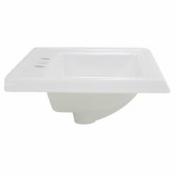 Nantucket Sinks Great Point Collection Rectangular Drop-In Ceramic Vanity Sink With 4" Or 8" Widespread Holes, 23" Wide -Allied Brass Shop nt di 2418 r4 4 s3