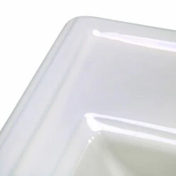 Nantucket Sinks Great Point Collection Rectangular Drop-In Ceramic Vanity Sink With 4" Or 8" Widespread Holes, 23" Wide -Allied Brass Shop nt di 2418 r8 bisque 5 s3