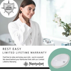 Nantucket Sinks Great Point Collection Rectangular Drop-In Ceramic Vanity Sink With 4" Or 8" Widespread Holes, 23" Wide -Allied Brass Shop nt ltdlbath s3