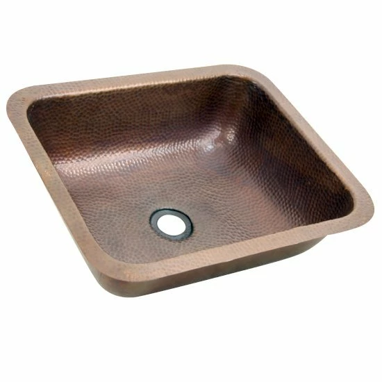 Nantucket Sinks Brightwork Home Collection 17" Wide Hammered Copper Rectangle Bar Or Bath Sink With Or Without Victorian Bronze Drain 2 Nantucket Sinks Brightwork Home Collection 17" Wide Hammered Copper Rectangle Bar Or Bath Sink With Or Without Victorian Bronze Drain - Image 2