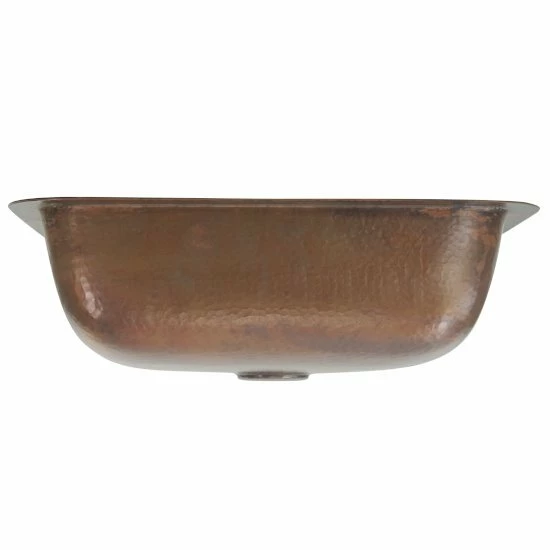 Nantucket Sinks Brightwork Home Collection 17" Wide Hammered Copper Rectangle Bar Or Bath Sink With Or Without Victorian Bronze Drain 4 Nantucket Sinks Brightwork Home Collection 17" Wide Hammered Copper Rectangle Bar Or Bath Sink With Or Without Victorian Bronze Drain - Image 4