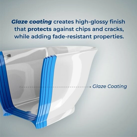 Streamline 75" W Modern Oval Soaking Freestanding Bathtub With White Exterior, White Interior, And Assorted Internal Drain Colors, Water Tub Capacity: 90 Gallons, FREE Natural Bamboo Expandable Tray 3 Streamline 75" W Modern Oval Soaking Freestanding Bathtub With White Exterior, White Interior, And Assorted Internal Drain Colors, Water Tub Capacity: 90 Gallons, FREE Natural Bamboo Expandable Tray - Image 3