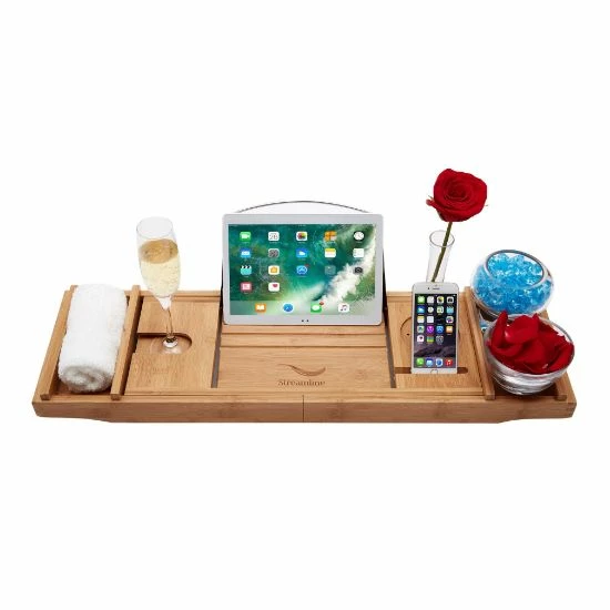 Streamline 59" Or 63" Wide Modern Oval Soaking Freestanding Bathtub With White Exterior, White Interior, And Assorted Internal Drain Colors, Water Tub Capacity: 62 - 66 Gallons, FREE Natural Bamboo Expandable Tray 6 Streamline 59" Or 63" Wide Modern Oval Soaking Freestanding Bathtub With White Exterior, White Interior, And Assorted Internal Drain Colors, Water Tub Capacity: 62 - 66 Gallons, FREE Natural Bamboo Expandable Tray - Image 6