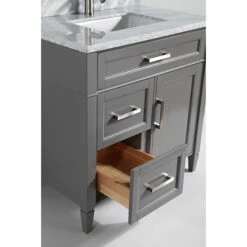 Vanity Art 36" W Single Sink Bathroom Vanity Set With Carrara Marble Vanity Top, Sink And Vanity Mirror, 36" W X 22" D X 36" H, In Multiple Finishes -Allied Brass Shop var va2036 g 2 s3