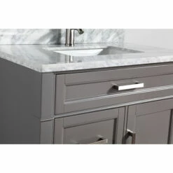 Vanity Art 36" W Single Sink Bathroom Vanity Set With Carrara Marble Vanity Top, Sink And Vanity Mirror, 36" W X 22" D X 36" H, In Multiple Finishes -Allied Brass Shop var va2036 g 3 s3