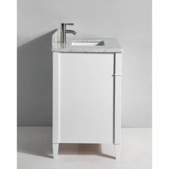 Vanity Art 36" W Single Sink Bathroom Vanity Set With Carrara Marble Vanity Top, Sink And Vanity Mirror, 36" W X 22" D X 36" H, In Multiple Finishes -Allied Brass Shop var va2036 w 2 s3