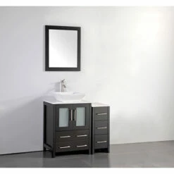 Vanity Art 36" W Single Sink Bathroom Vanity Set With Ceramic Vanity Top, Sink And Vanity Mirror, 36" W X 18-1/2" D X 36" H, In Multiple Finishes 9 Vanity Art 36" W Single Sink Bathroom Vanity Set With Ceramic Vanity Top, Sink And Vanity Mirror, 36" W X 18-1/2" D X 36" H, In Multiple Finishes -Allied Brass Shop var va3124 36e s3