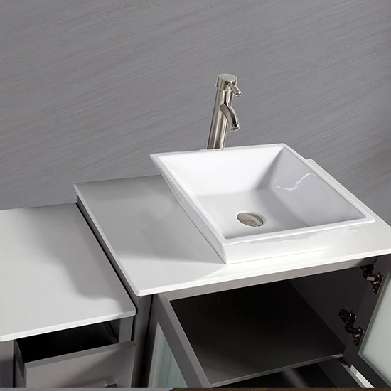 Vanity Art 42" W Single Sink Bathroom Vanity Set With Ceramic Vanity Top, Sink And Vanity Mirror, 42" W X 18-1/2" D X 36" H, In Multiple Finishes 5 Vanity Art 42" W Single Sink Bathroom Vanity Set With Ceramic Vanity Top, Sink And Vanity Mirror, 42" W X 18-1/2" D X 36" H, In Multiple Finishes - Image 5