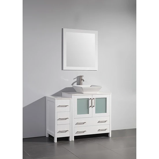 Vanity Art 42" W Single Sink Bathroom Vanity Set With Ceramic Vanity Top, Sink And Vanity Mirror, 42" W X 18-1/2" D X 36" H, In Multiple Finishes 6 Vanity Art 42" W Single Sink Bathroom Vanity Set With Ceramic Vanity Top, Sink And Vanity Mirror, 42" W X 18-1/2" D X 36" H, In Multiple Finishes - Image 6