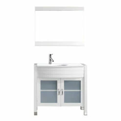 Virtu USA Ava 36'' Freestanding Single Bath Vanity Set With White Engineered Stone Top -Allied Brass Shop vi um 3071 s wh whitebackground 1 s3