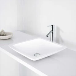 Vigo Industries Begonia Matte Stone Vessel Bathroom Sink Set With Amada Faucet In Chrome -Allied Brass Shop vig vg04006 8 env 1 s3