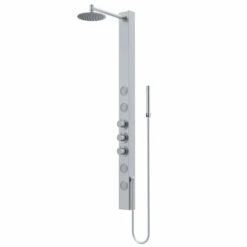 Vigo Industries Sutton Collection 4" W Or 5" W X 58" H, 4-Jet High Pressure Rainfall Square Or Circular Shower Massage Panel -Allied Brass Shop vig vg08018st s3
