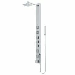 Vigo Industries Bowery Collection 4-Jet High Pressure Rainfall Square Or Circular Shower Massage Panel With Tub Filler In Multiple Sizes -Allied Brass Shop vig vg08019st s3