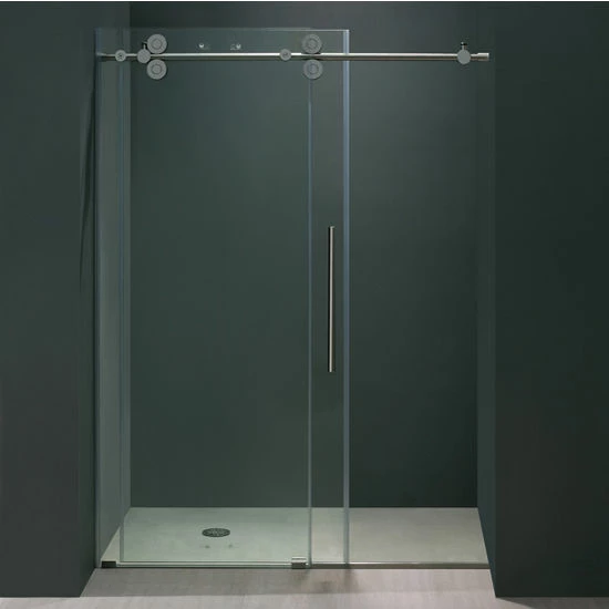Vigo 52'' Frameless Shower Door 3/8'' Thick Clear Tempered Glass 1 Vigo 52'' Frameless Shower Door 3/8'' Thick Clear Tempered Glass