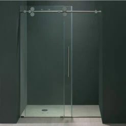 Vigo 64'' Frameless Shower Door 3/8'' Thick Clear Tempered Glass