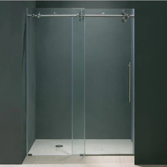 Vigo 52'' Frameless Shower Door 3/8'' Thick Clear Tempered Glass 4 Vigo 52'' Frameless Shower Door 3/8'' Thick Clear Tempered Glass - Image 4
