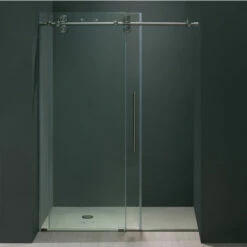 Vigo 52'' Frameless Shower Door 3/8'' Thick Clear Tempered Glass 12 Vigo 52'' Frameless Shower Door 3/8'' Thick Clear Tempered Glass -Allied Brass Shop vig vg6041stcl5274 2 s3