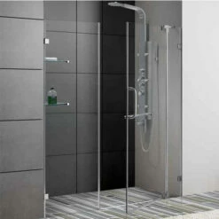 Vigo 66-Inch Frameless Shower Door, 3/8" Clear Glass -Allied Brass Shop vig vg6042chcl66 2 s3