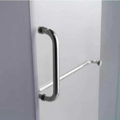 Vigo 66-Inch Frameless Shower Door, 3/8" Clear Glass -Allied Brass Shop vig vg6042chcl66 4 s3