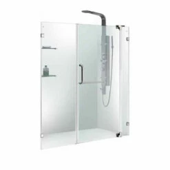 Vigo 66-Inch Frameless Shower Door, 3/8" Clear Glass -Allied Brass Shop vig vg6042chcl66 9 s3