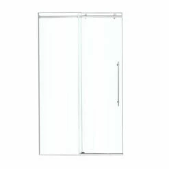 VIGO Luca Frameless Shower Door With Clear Glass And Metal Hardware -Allied Brass Shop vig vg6043stcl 9 wht 11 s3