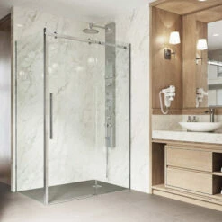Vigo 32"W Alameda Frameless Tempered Glass Shower Door Enclosure, 3/8" Thick 10 Vigo 32"W Alameda Frameless Tempered Glass Shower Door Enclosure, 3/8" Thick -Allied Brass Shop vig vg6052chcl3248 4 env 4 s3