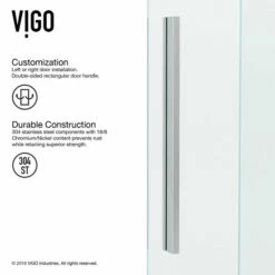 Vigo 32"W Alameda Frameless Tempered Glass Shower Door Enclosure, 3/8" Thick 11 Vigo 32"W Alameda Frameless Tempered Glass Shower Door Enclosure, 3/8" Thick -Allied Brass Shop vig vg6052chcl3248 5 inf 1 s3