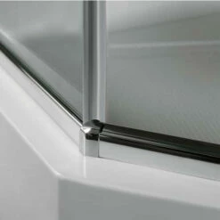 Vigo Frameless Neo-Angle Brushed Nickel Or Chrome Shower Enclosure, 42 1/8" W X 42 1/8" D X 76 3/4" H -Allied Brass Shop vig vg6063bncl42ws 10 s3