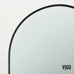 Vigo Arden Reversible Fixed Arch Frame Clear Glass Shower Screen In Multiple Finishes, 34" W X 78" H -Allied Brass Shop vig vg6078mbcl3478 10 s3