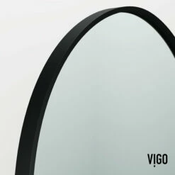 Vigo Arden Reversible Fixed Arch Frame Clear Glass Shower Screen In Multiple Finishes, 34" W X 78" H -Allied Brass Shop vig vg6078mbcl3478 9 s3