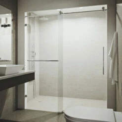 Vigo 60"W & 72"W Ferrara Adjustable 3/8" Thick Frameless Glass Sliding Shower Door