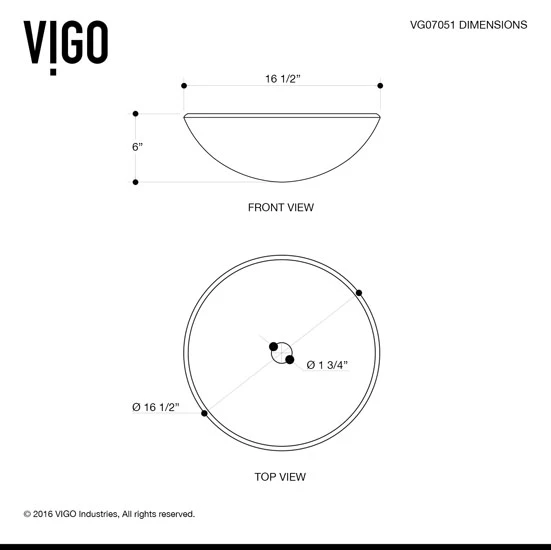 Vigo Industries Gray Onyx Glass Vessel Bathroom Sink Set With Multiple Faucet Options, 16-1/2" Diameter 11 Vigo Industries Gray Onyx Glass Vessel Bathroom Sink Set With Multiple Faucet Options, 16-1/2" Diameter - Image 11