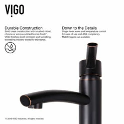 Vigo Russet Glass Vessel Bathroom Sink Set With Niko Or Milo Vessel Faucet In Antique Rubbed Bronze, 16-1/2" Diameter -Allied Brass Shop vig vgt1079 4 inf 2 s3