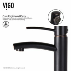 Vigo Russet Glass Vessel Bathroom Sink Set With Niko Or Milo Vessel Faucet In Antique Rubbed Bronze, 16-1/2" Diameter -Allied Brass Shop vig vgt1079 5 inf 3 s3