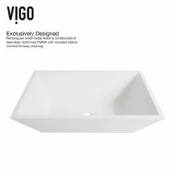 Vigo Vinca Matte Stone™ Vessel Bathroom Sink Set With Faucet, Pop-Up Drain Included, 13-3/4''W X 18''D X 4-5/8''H, ADA Compliant -Allied Brass Shop vig vgt1279 1 s3