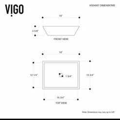 Vigo Vinca Matte Stone™ Vessel Bathroom Sink Set With Faucet, Pop-Up Drain Included, 13-3/4''W X 18''D X 4-5/8''H, ADA Compliant -Allied Brass Shop vig vgt1279 3 s3