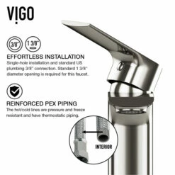 Vigo Vinca Matte Stone™ Vessel Bathroom Sink Set With Faucet, Pop-Up Drain Included, 13-3/4''W X 18''D X 4-5/8''H, ADA Compliant -Allied Brass Shop vig vgt1279 9 s3