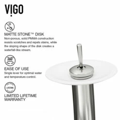 Vigo Marigold Matte Stone™ Vessel Bathroom Sink Set With Faucet In Multiple Finishes, Pop-Up Drain Included, 14-3/8''W X 17-3/4''D X 5''H, ADA Compliant -Allied Brass Shop vig vgt1287 5 s3