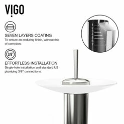 Vigo Marigold Matte Stone™ Vessel Bathroom Sink Set With Faucet In Multiple Finishes, Pop-Up Drain Included, 14-3/8''W X 17-3/4''D X 5''H, ADA Compliant -Allied Brass Shop vig vgt1287 9 s3