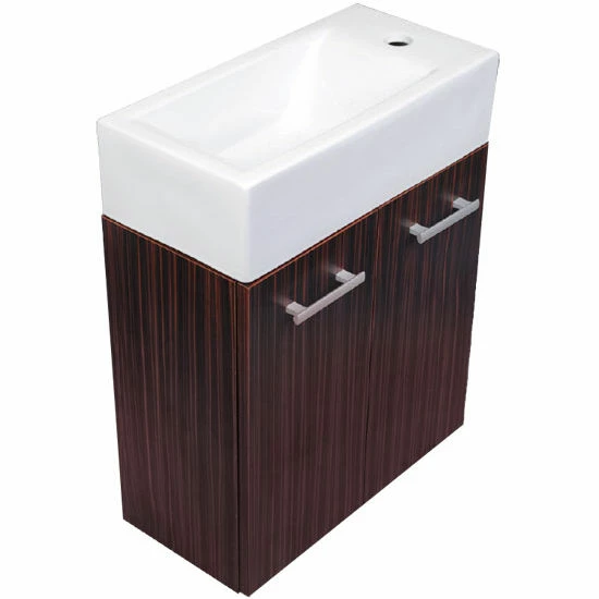 Whitehaus Wall Mount Double Door Vanity With A White Basin 1 Whitehaus Wall Mount Double Door Vanity With A White Basin